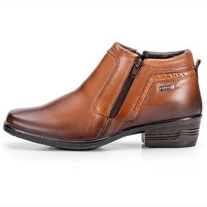 Bota Social Masculina Couro Legítimo Castanho Arizona Country