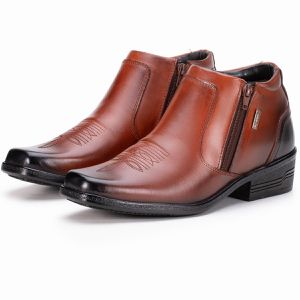 Bota Masculina Em Couro Kéffor Cor Mogno Linha Arizona Country