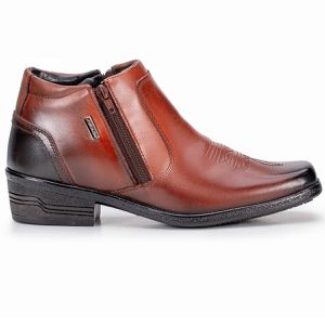 Bota Masculina Em Couro Kéffor Cor Mogno Linha Arizona Country