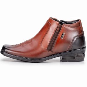 Bota Masculina Em Couro Kéffor Cor Mogno Linha Arizona Country