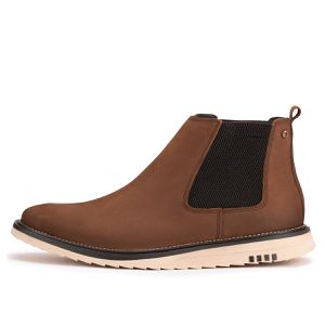 Sapato Casual Masculino Couro Legítimo Castanho Cano Curto Bérgamo