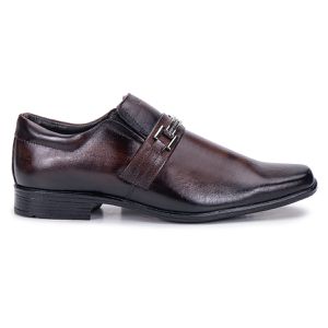 Sapato De Couro Espumado Masculino Confortável Café Berlim