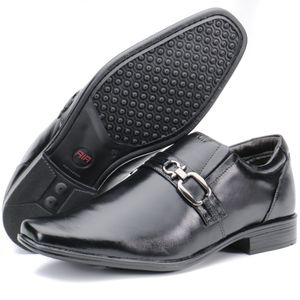 Calçado Sapato Social Masculino em Couro Preto Kéffor Linha Berlim