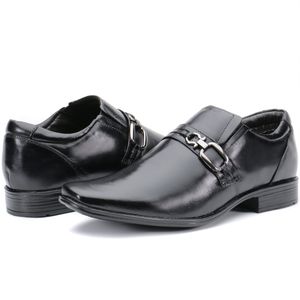 Calçado Sapato Social Masculino em Couro Preto Kéffor Linha Berlim