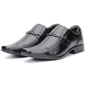 Sapato Social Masculino Em Couro Cor Preto Kéffor Linha Berlim