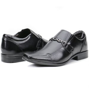 Sapato Social Masculino Em Couro Cor Preto Kéffor Linha Berlim