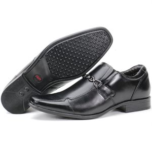 Sapato Social Masculino Em Couro Cor Preto Kéffor Linha Berlim