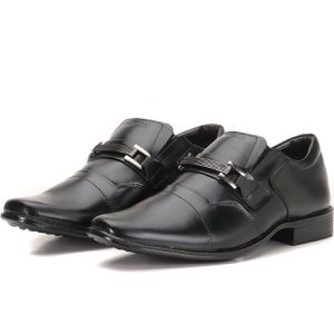 Sapato Social Masculino Em Couro Fino Preto Linha Berlim