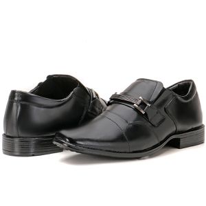 Sapato Social Masculino Em Couro Fino Preto Linha Berlim