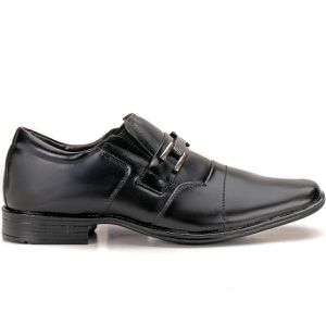 Sapato Social Masculino Em Couro Fino Preto Linha Berlim