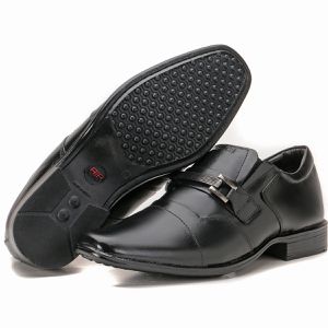 Sapato Social Masculino Em Couro Fino Preto Linha Berlim