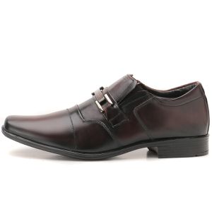 Sapato Social Masculino Em Couro Marrom Linha Berlim 