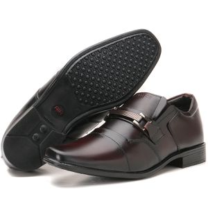 Sapato Social Masculino Em Couro Marrom Linha Berlim 