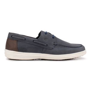 Mocassim Casual Slip On Couro Marinho Cancun
