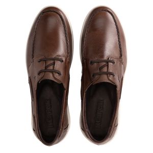 Mocassim Casual Slip On Couro Marrom Cancun