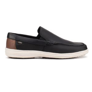 Mocassim Casual Couro Legítimo Preto Cancun