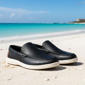 Mocassim Casual Couro Legítimo Preto Cancun
