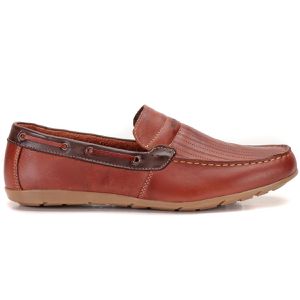 Mocassim Masculino Em Couro Cor Mogno Caribe Kéffor