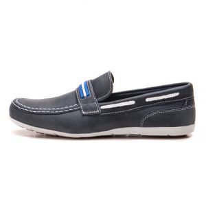 Mocassim Masculino De Couro Marinho Leve Caribe