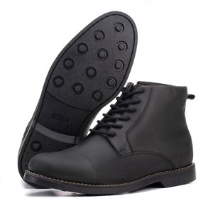 Bota Masculina Couro Preto Confortável Chelsea 