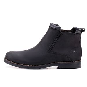 Bota Chelsea Masculina Bico Redondo Preto Confortável