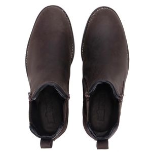 Bota Chelsea Masculina Couro Marrom 