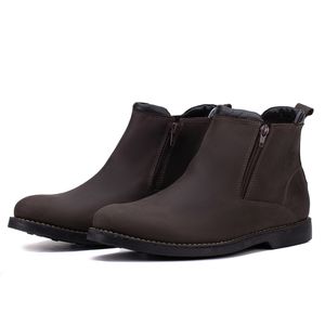 Bota Chelsea Masculina Couro Marrom 