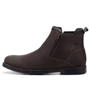 Bota Chelsea Masculina Couro Marrom 