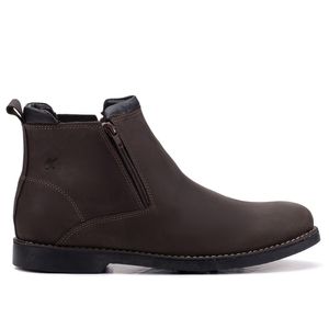 Bota Chelsea Masculina Couro Marrom 