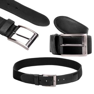 Cinto Masculino Couro e Elástico Preto CT115