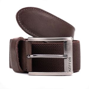 Cinto Masculino Couro e Elástico Marrom CT115