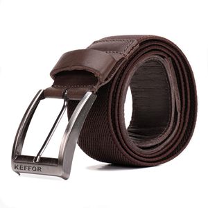 Cinto Masculino Couro e Elástico Marrom CT115