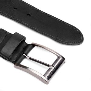 Cinto Masculino Couro e Elástico Preto CT115