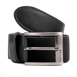 Cinto Masculino Couro e Elástico Preto CT115
