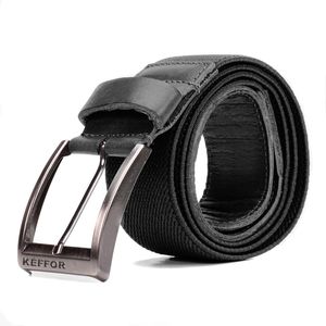 Cinto Masculino Couro e Elástico Preto CT115