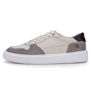 Tênis Compass 300 Casual em Couro Cinza Kéffor