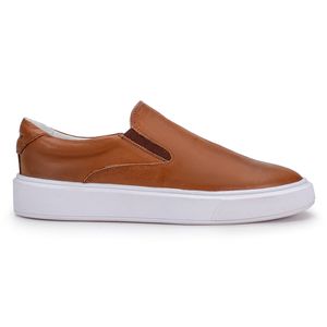 Mocassim Compass 305 De Couro Terracota Confortável Casual 