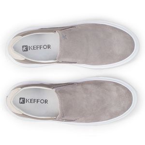 Mocassim Compass 305 De Couro Cinza Confortável Casual