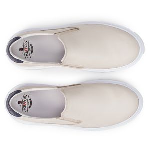 Mocassim Compass 305 De Couro Off White Confortável Casual
