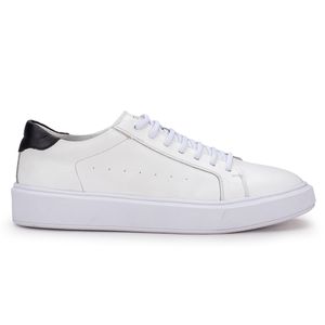 Tênis Compass 310 De Couro Branco Confortável Casual