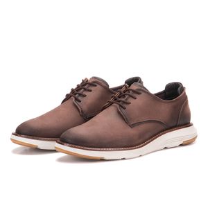 Sapato Casual Masculino De Couro Marrom Copenhagen