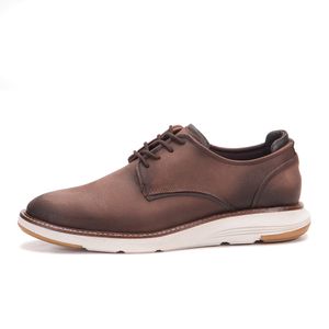 Sapato Casual Masculino De Couro Marrom Copenhagen