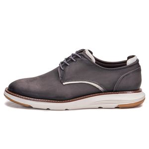 Sapato Casual Masculino De Couro Cinza Copenhagen