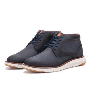 Sapato Casual Masculino De Couro Marinho Copenhagen