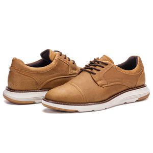 Sapato Casual De Couro Masculino Bege Copenhagen