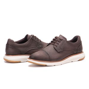 Sapato Casual De Couro Masculino Café Copenhagen