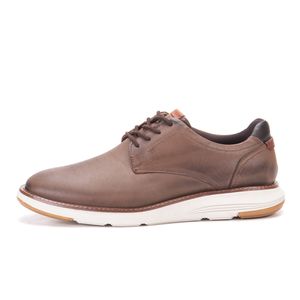 Sapato Casual De Couro Masculino Com Cadarço Marrom Copenhagen