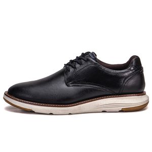 Sapato Casual De Couro Masculino Com Cadarço Preto Copenhagen