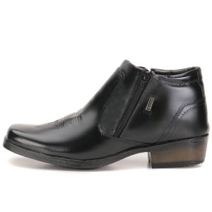 Bota Country Masculina Em Couro Kéffor Preto Linha Arizona Country