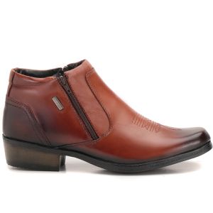 Bota Masculina Em Couro Kéffor Cor Mogno Linha Arizona Country